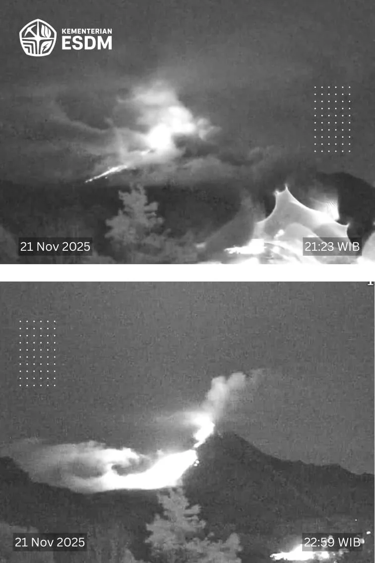 Seminggu setelah aktivitas longsoran Gunung Merapi masih intensif, Kubah Lava Barat Daya mengalami perubahan volume