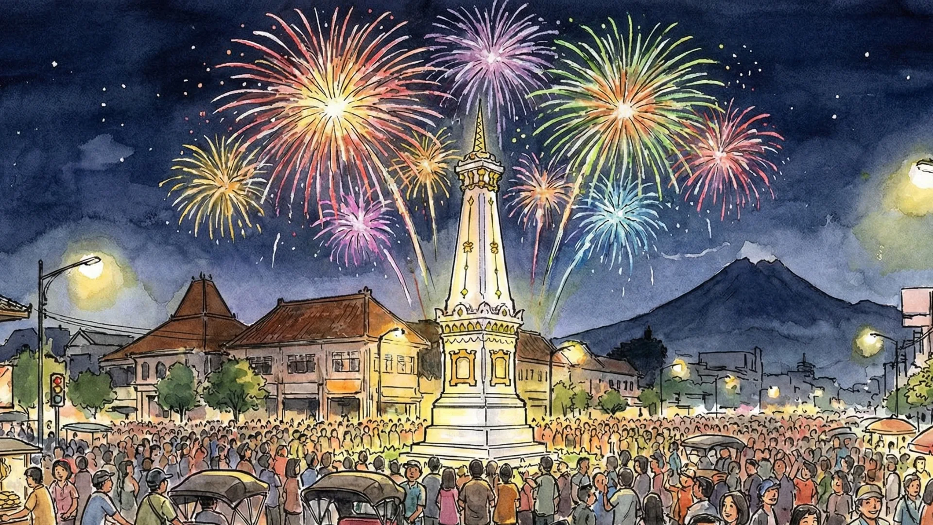 Bukan Sekadar Monumen, Inilah Tempat Rahasia Menyaksikan Kembang Api 2026 di Jogja Tanpa Tiket