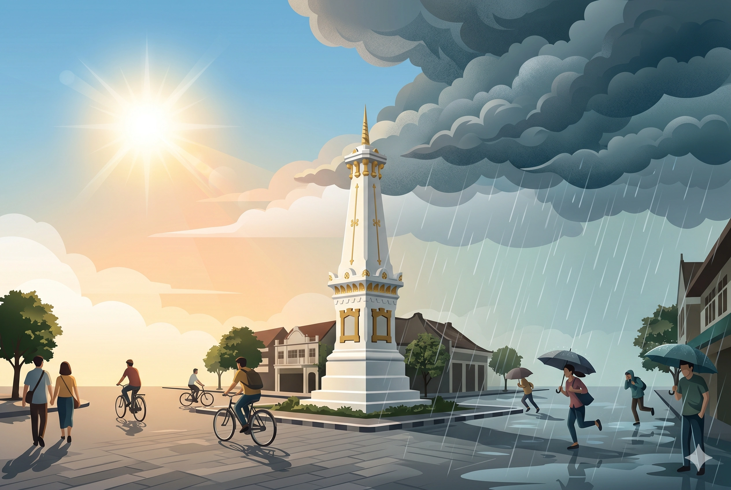 Bibit Siklon 92W Mengintai, Sleman dan Wilayah Utara DIY Potensi Hujan di Tengah Musim Kemarau